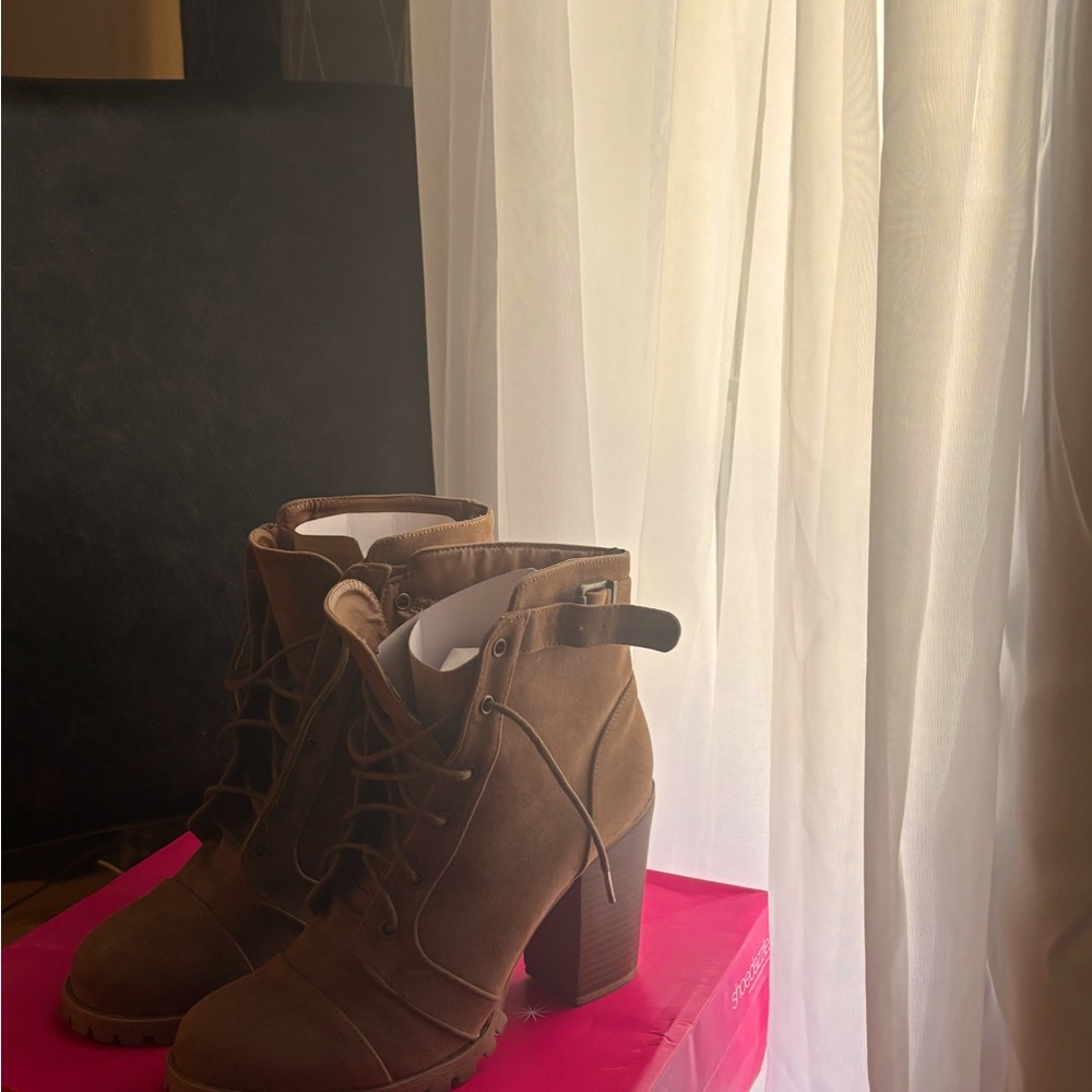 Brown Suede Ankle Boots